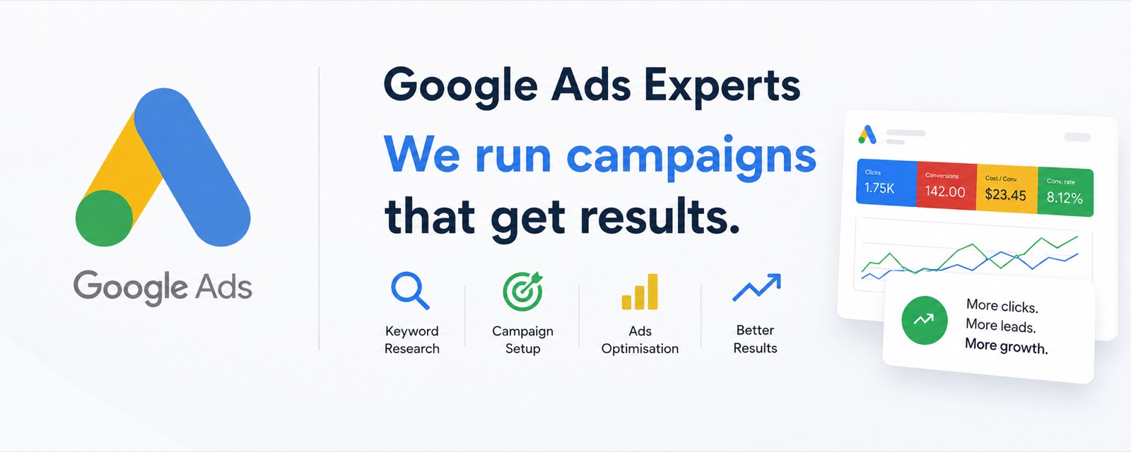 Google Ads Experts &mdash; keyword research, campaign setup, ads optimisation, better results